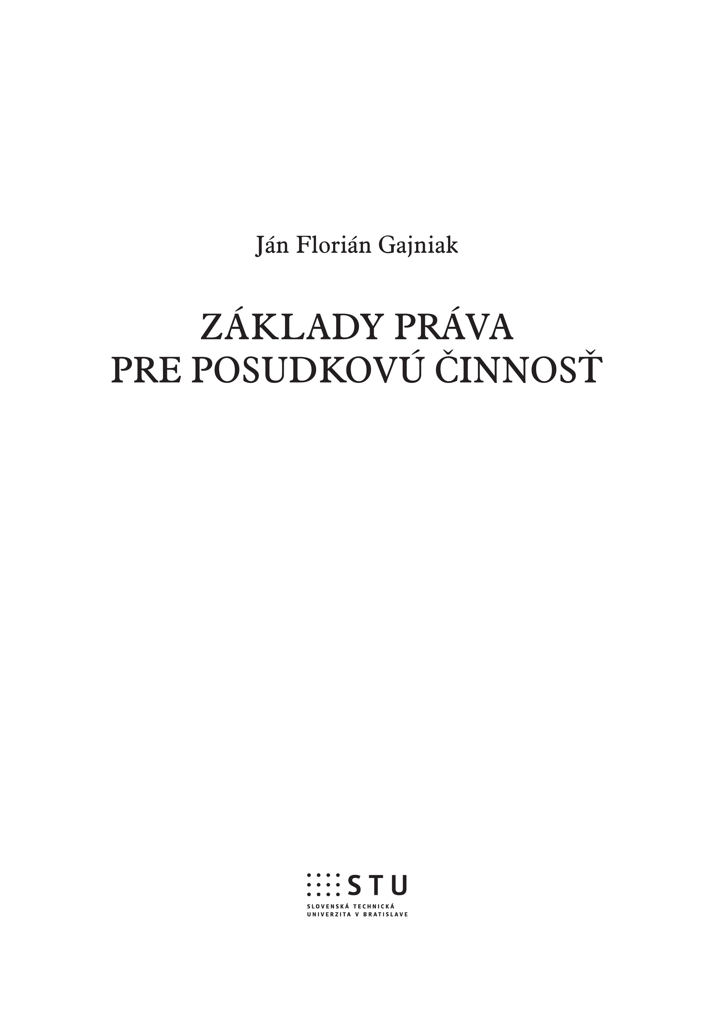 Základy práva pre posudkovú činnost