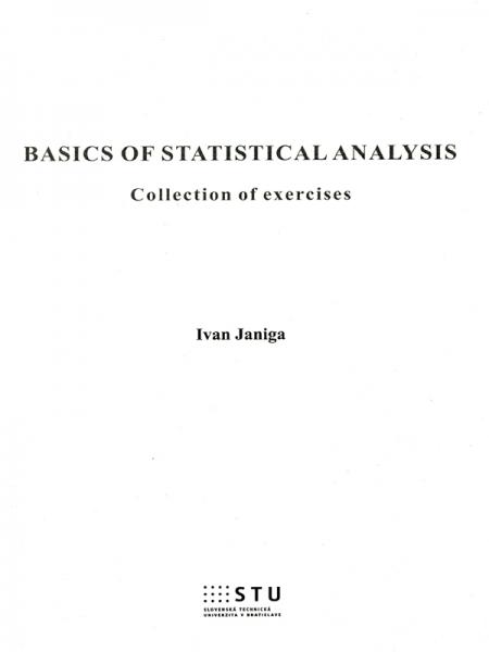 Basics of Statistical Analysis - Collection of excercises