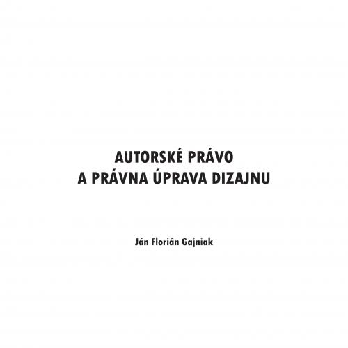 Autorské právo a právna úprava dizajnu